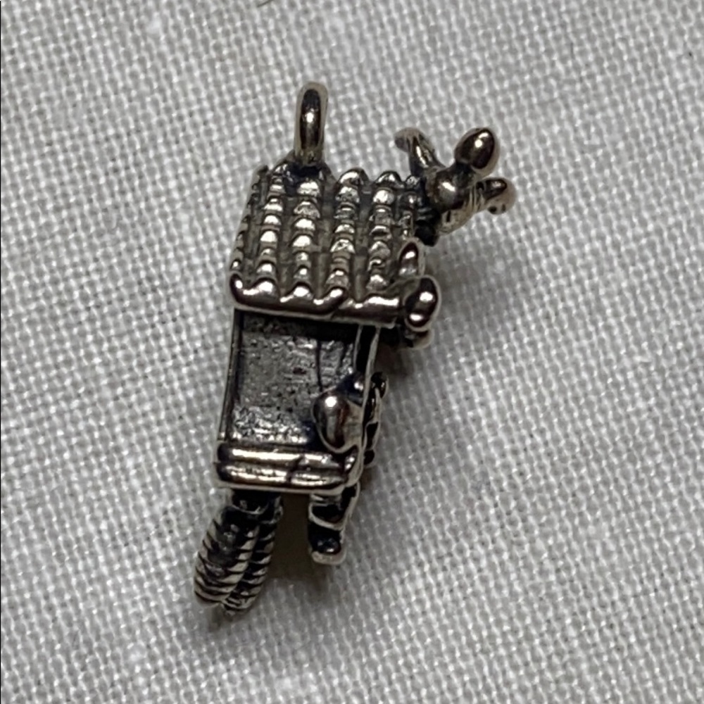 Sterling Silver Black Forest Pendulum Cuckoo Clock - image 3